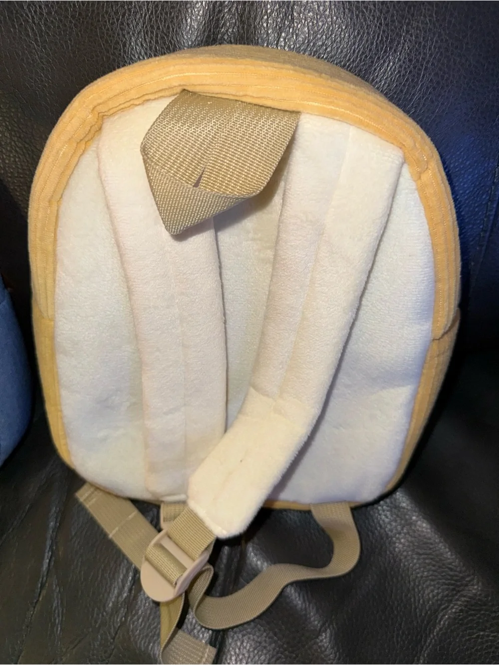 Plush Mini Backpack — Blue and Yellow Kids Bag